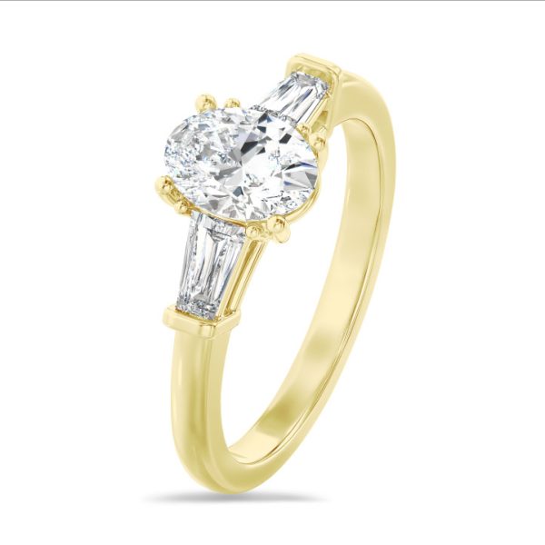 American Diamond Proposal Ring.(golden)