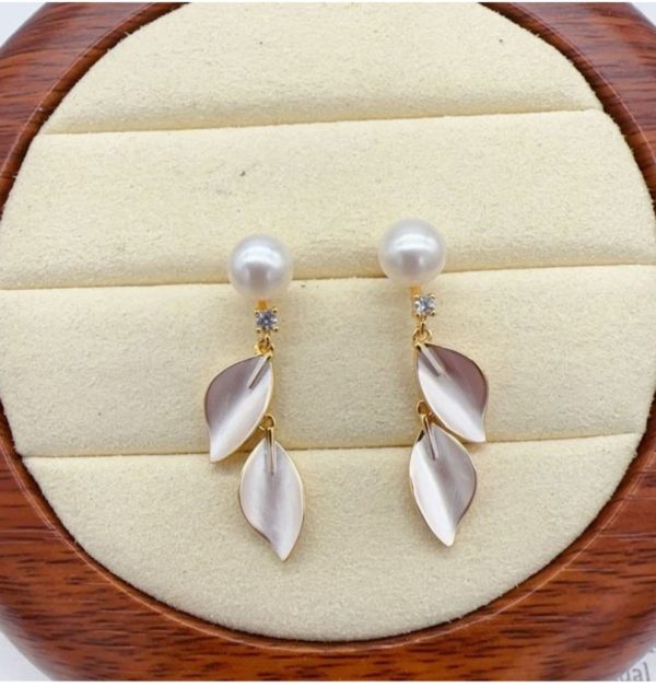 Natural Freshwater Original pearl Earrings. - Image 3