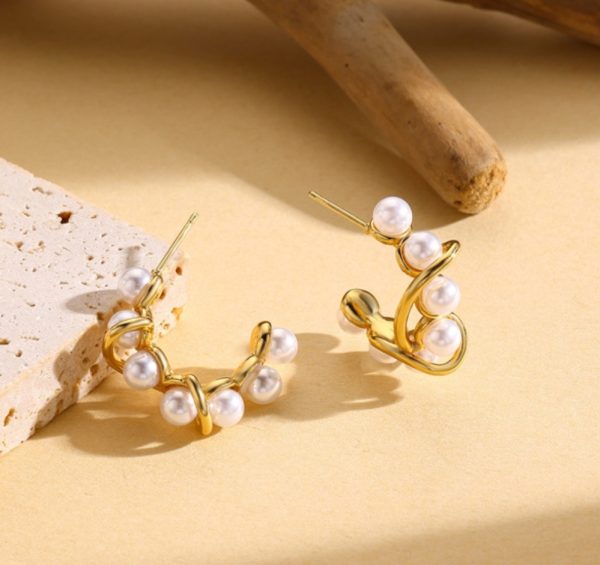 Natural Freshwater Original pearl Earrings. - Image 3