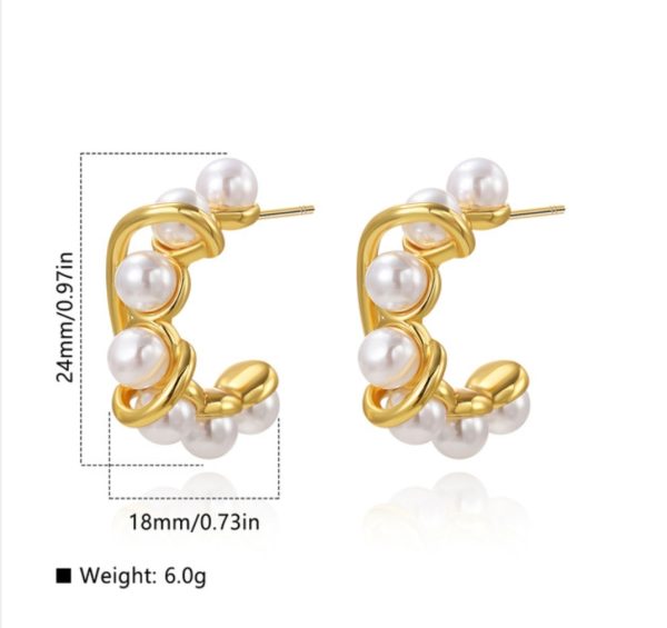 Natural Freshwater Original pearl Earrings. - Image 4