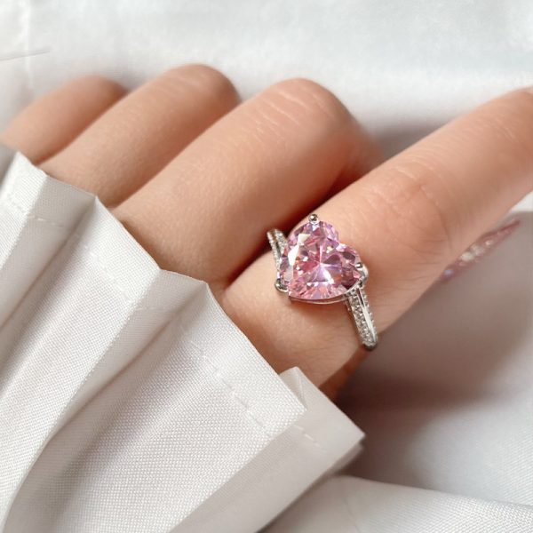 American Diamond Proposal Ring. (Pink) - Image 8