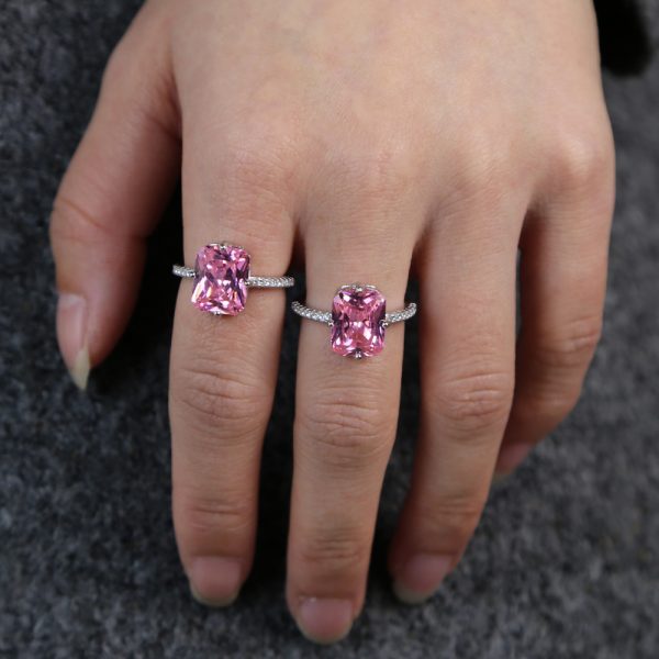 American Diamond Proposal Ring.(Blue Malabar Pink) - Image 4