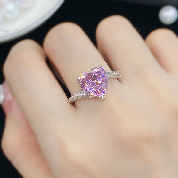 American Diamond Proposal Ring. (Pink) - Image 5