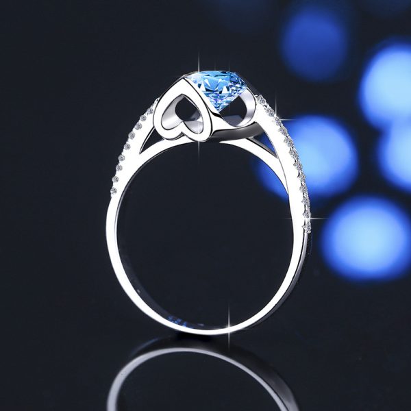 American Diamond Proposal Ring.(Blue) - Image 2