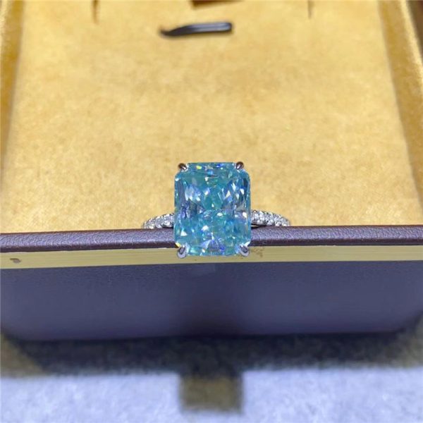 American Diamond Proposal Ring.(Blue Malabar Stone) - Image 2