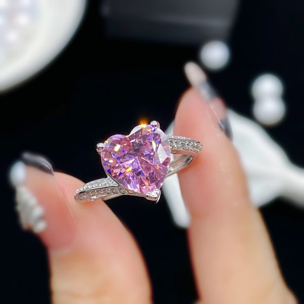 American Diamond Proposal Ring. (Pink) - Image 3