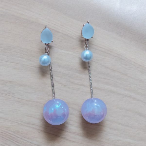 Korean Drop Earring. (Light pink)