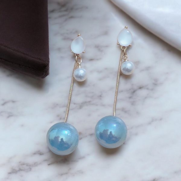 Korean Drop Earring. (Sky blue)