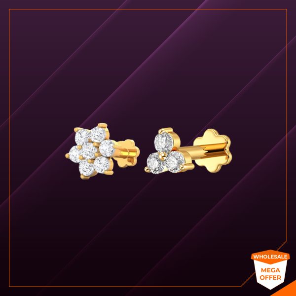 American Diamond 3 Stone & 7 Stone Nose Pin