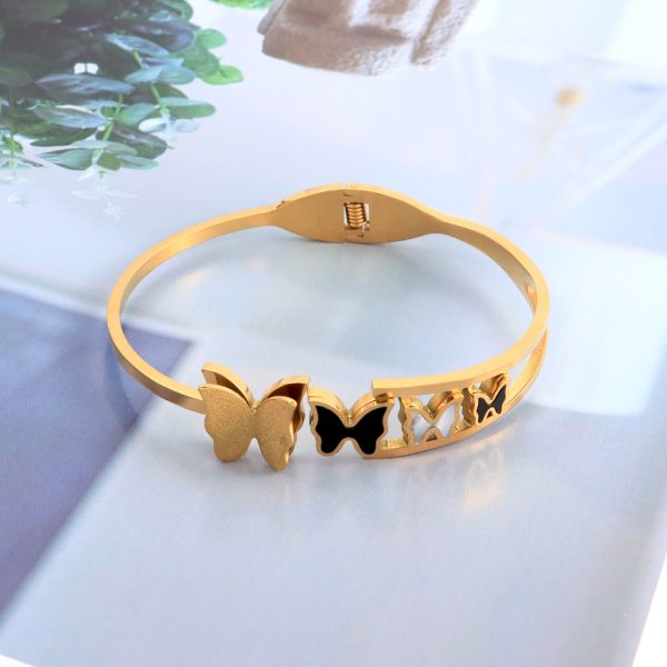 Stainless Glossy Metal Bracelet Golden. - Image 6