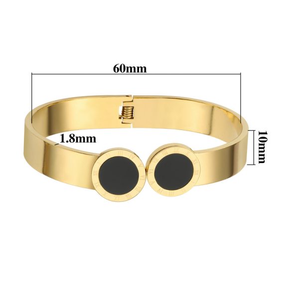 Stainless Glossy Metal Bracelet Golden. - Image 6