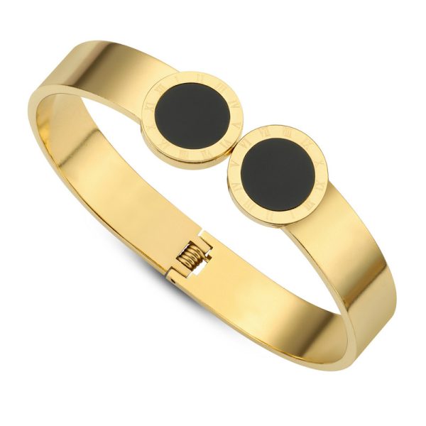 Stainless Glossy Metal Bracelet Golden. - Image 5