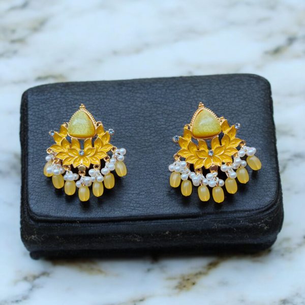 Gold Plated Drop Earring.(Yellow) - Image 4