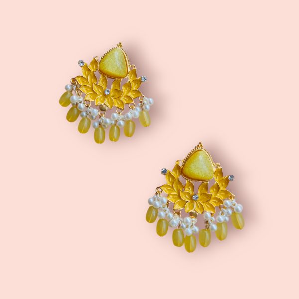 Gold Plated Drop Earring.(Yellow)